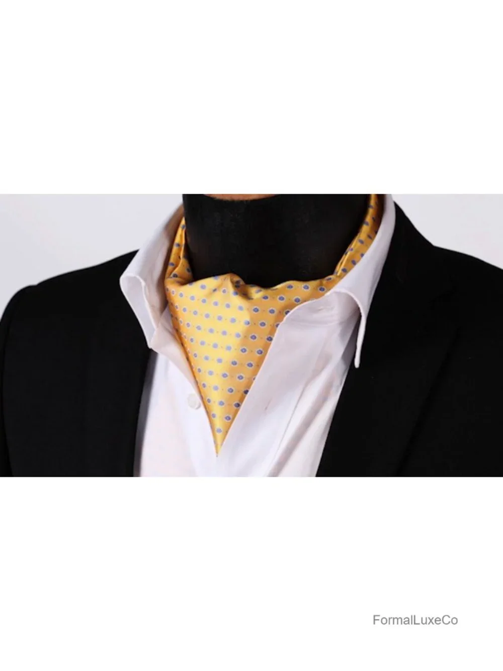Silk Blend Ascot Tie Men's Cravat Scarf Formal Wedding Party Accessory